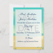 Sla de datum op Strand vintage Kaart (Voorkant)