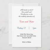 Sla de datum op Stunning Pirate Huwelijk Save The Date (Achterkant)