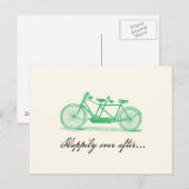 Sla de datum op-Tandem fiets ansichtkaart Aankondigingskaart (Voorkant / Achterkant)