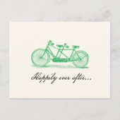 Sla de datum op-Tandem fiets ansichtkaart Aankondigingskaart (Voorkant)