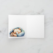 Sla de datum op Teddy Bear Baby Shower Aankondiging (Binnen)