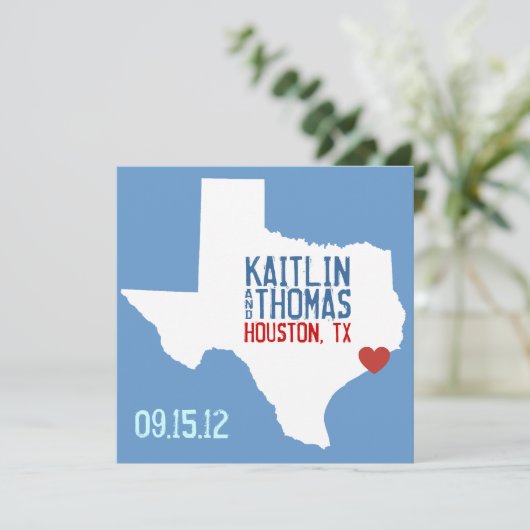 Sla de datum op - - Texas Save The Date (Staand voorkant)