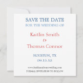 Sla de datum op - - Texas Save The Date (Achterkant)