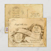 Sla de datum op - Thee gekleurd  Tharpe 3 Aankondigingskaart (Voorkant / Achterkant)