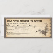 Sla de datum op ticket Mooie uitnodigingen (Voorkant)