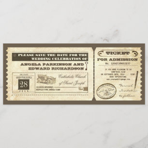 Sla de datum op tickets ontwerp save the date