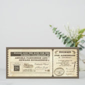 Sla de datum op  tickets ontwerp save the date (Staand voorkant)