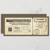 Sla de datum op  tickets ontwerp save the date (Voorkant / Achterkant)