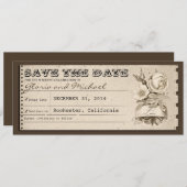 Sla de datum op ticketuitnodigingen save the date (Voorkant / Achterkant)