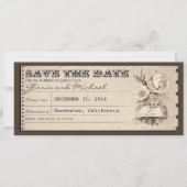 Sla de datum op ticketuitnodigingen save the date (Voorkant)