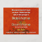 Sla de datum op - Tree Swirls - Gepersonaliseerd Aankondigingskaart (Achterkant)