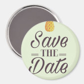 Sla de datum op Trouw Antieke Ananassen Magneet (Voorkant / Achterkant)