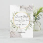 Sla de datum op trouwkaart kaart (Staand voorkant)