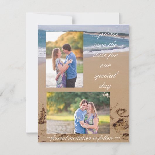 Sla de datum op trouwkaart save the date (Achterkant)