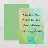 Sla de datum op Trouwkaart Teal & Groen Kaart (Voorkant / Achterkant)