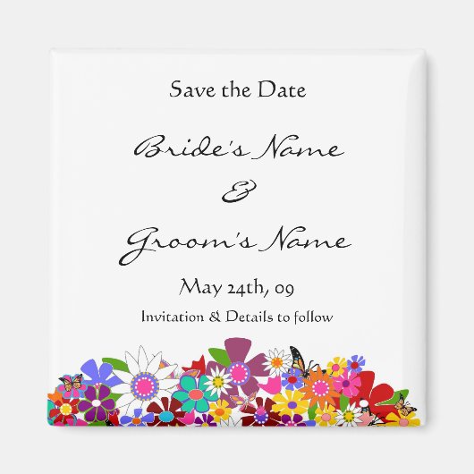 Sla de datum op - Trouwmagneet Magneet (Voorkant)