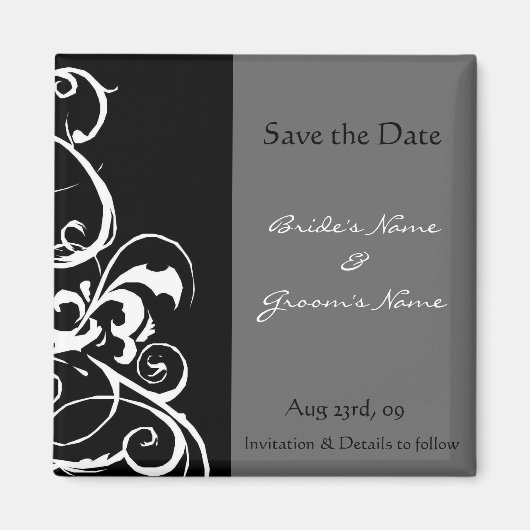 Sla de datum op - Trouwmagneet Magneet (Voorkant)