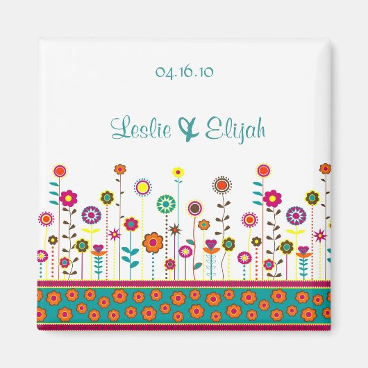 Sla de datum op - Trouwmagneet Magneet (Voorkant)