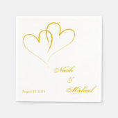 Sla de datum op - twee harten met elkaar verweven servet (Voorkant)