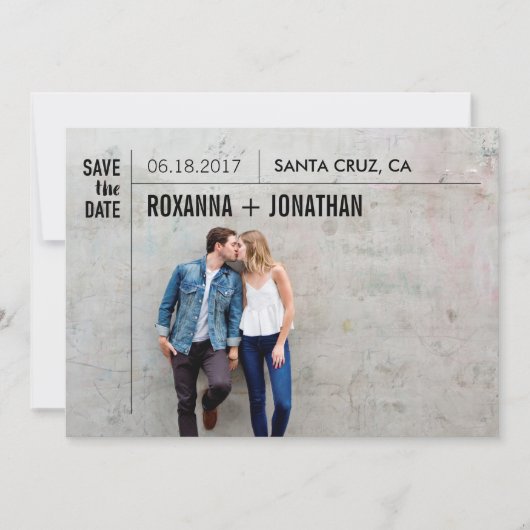 Sla de datum op - Type liefhebbers Save The Date (Voorkant)