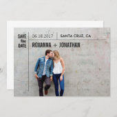 Sla de datum op - Type liefhebbers Save The Date (Voorkant / Achterkant)