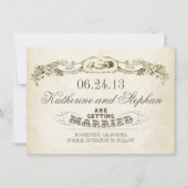 Sla de datum op typografisch ontwerp save the date (Voorkant)