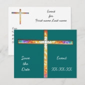 Sla de datum op - uitnodiging (Voorkant / Achterkant)