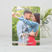 Sla de datum op V Photo Sticker Announcement Aankondiging (Staand voorkant)