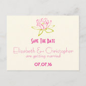 Sla de datum op van de lotusventiel / waterLily Aankondigingskaart (Voorkant)