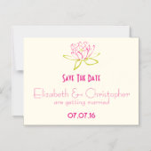 Sla de datum op van de lotusventiel / waterLily Magnetische Uitnodiging (Voorkant)