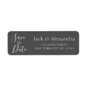 Sla de datum op Verjaardag Charcoal Grey Etiket (Voorkant)