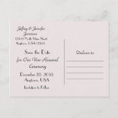 Sla de datum op Verlengingsceremonie Roze Rose Aankondigingskaart (Achterkant)