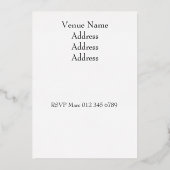 Sla de datum op Verlofdag vrijgezellenfeest. Bewer Folie Uitnodiging (Achterkant)