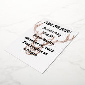 Sla de datum op Verlofdag vrijgezellenfeest. Bewer Folie Uitnodiging (Gedraaid)