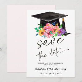 Sla de datum op verloop roze sjabloon kaart