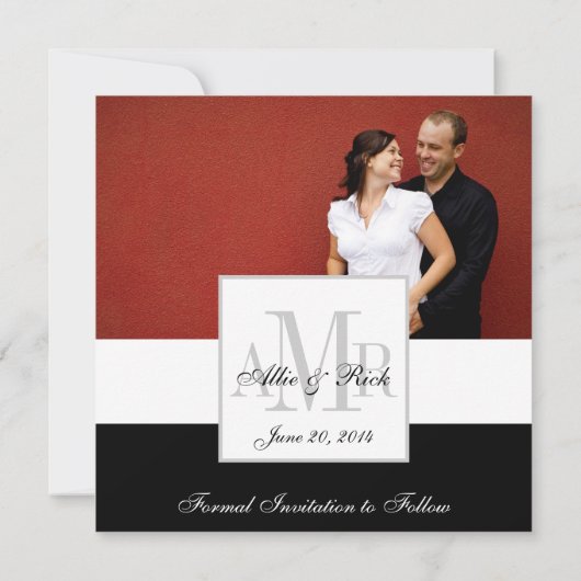 Sla de datum op verlovingsfoto save the date (Achterkant)