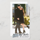 Sla de datum op verlovingskaart moderne foto LV Save The Date (Voorkant / Achterkant)