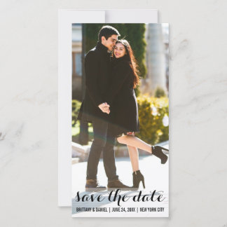 Sla de datum op verlovingskaart moderne foto LV Save The Date