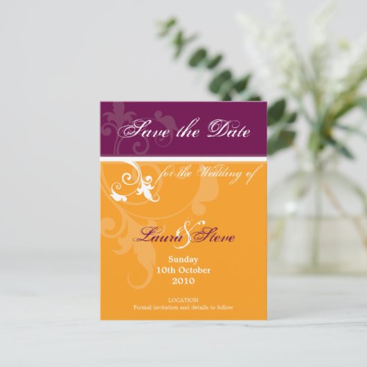 SLA DE DATUM OP:: verve 2 Aankondigingskaart (Staand voorkant)