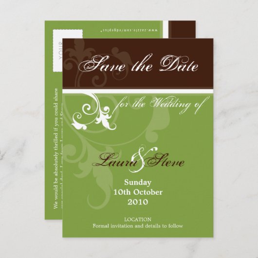 SLA DE DATUM OP :: verve 3 Aankondigingskaart (Voorkant / Achterkant)