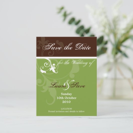 SLA DE DATUM OP :: verve 3 Aankondigingskaart (Staand voorkant)