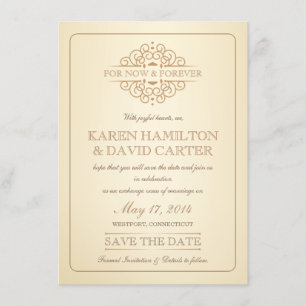 Sla de datum op -  Victoriaans bruiloft Save The Date