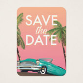 Sla de datum op Vintage cabriolet Auto Visitekaartje (Voorkant)