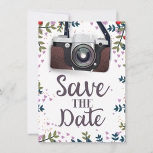 Sla de datum op Vintage camera Kaart