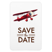 Sla de datum op vintage tweedekker magneet (Verticaal)