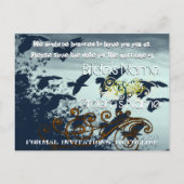 Sla de datum op - Vliegende vogels - Gepersonalise Aankondigingskaart (Achterkant)