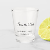 Sla de datum op Voeg koppelnaam toe Plaats datum f Shot Glas (Voorkant)