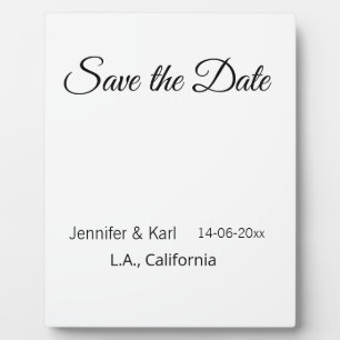 Sla de datum op voeg naam van koppel plaats datum  fotoplaat