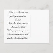 Sla de datum op voor een bruiloft... aankondigingskaart (Achterkant)