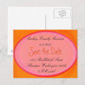 Sla de datum op voor familiereünie, feestuitnodigi aankondigingskaart (Voorkant / Achterkant)